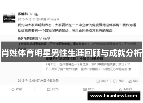 肖姓体育明星男性生涯回顾与成就分析
